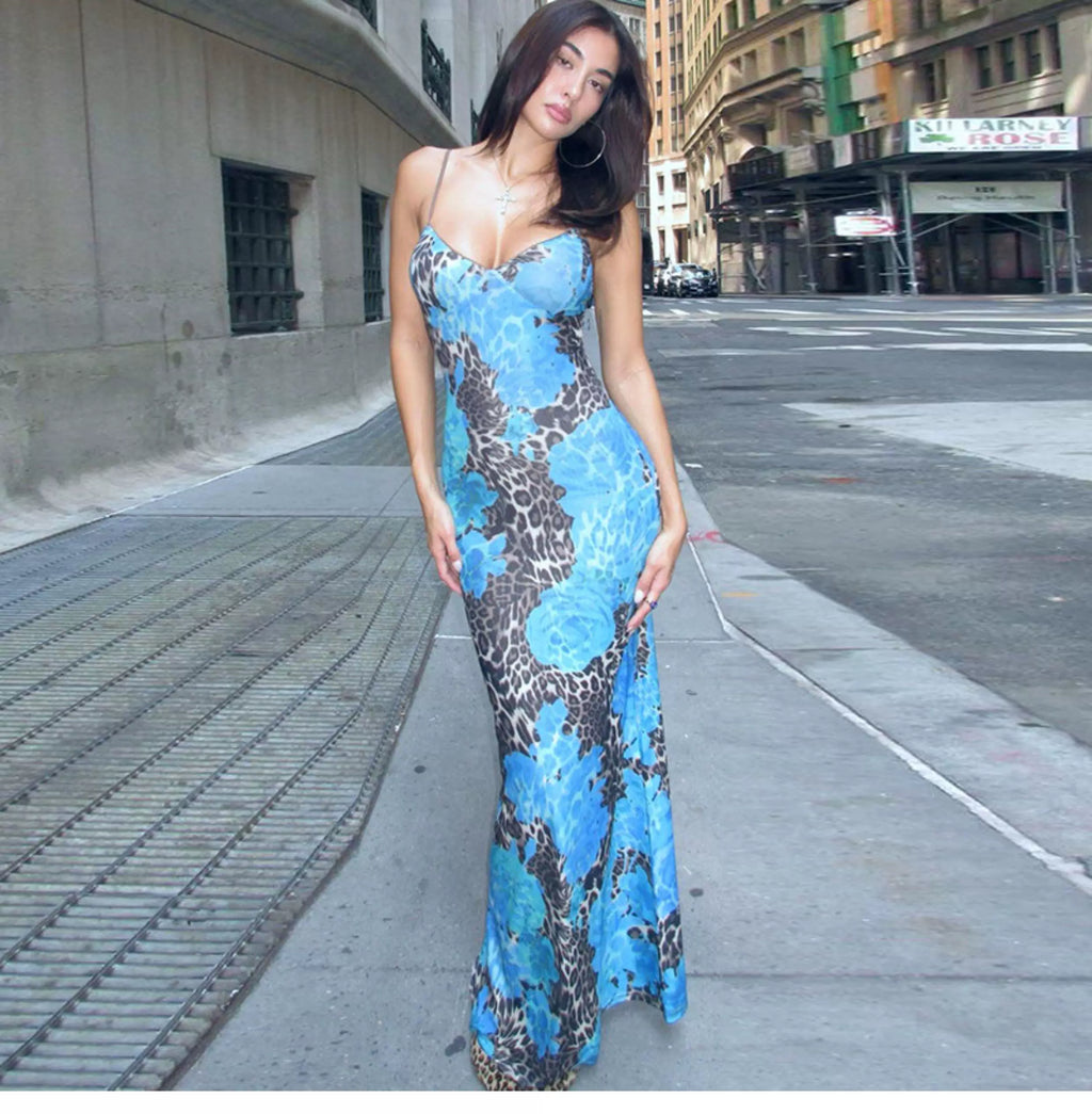 Ins Beach Style Irregular Pattern Striped Bralette Dress for Women - Summer High-Waisted Form-Fitting Long Skirt
