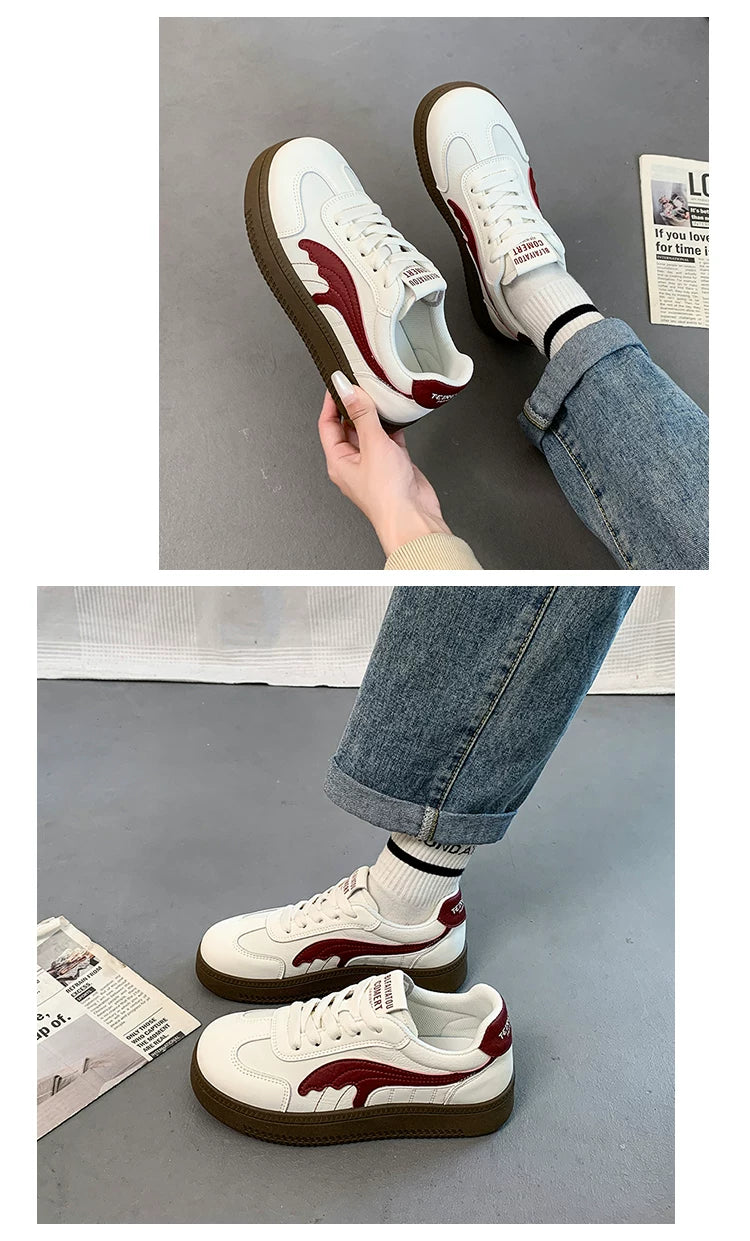Vintage style training shoes for women in summer, new design, thick sole, versatile and comfortable casual sneakers, rare and stylish height-increasing sports platform shoes.