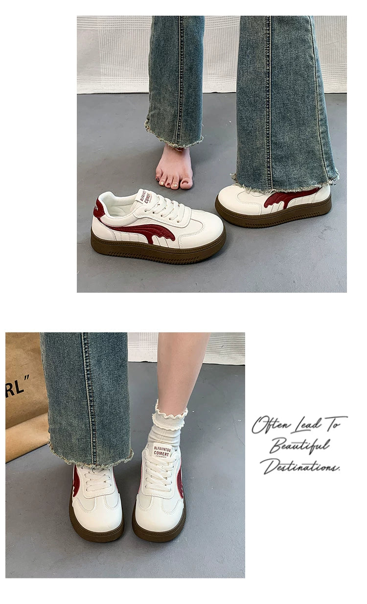 Vintage style training shoes for women in summer, new design, thick sole, versatile and comfortable casual sneakers, rare and stylish height-increasing sports platform shoes.