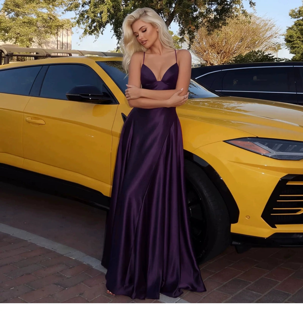 Silky matte satin strapless dress for women with side zipper, high waist, form-fitting and sexy, long skirt